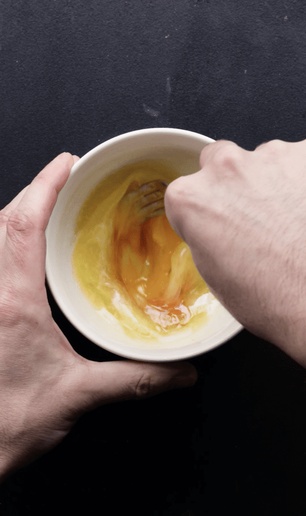 Mixing Up Butter Egg Wash