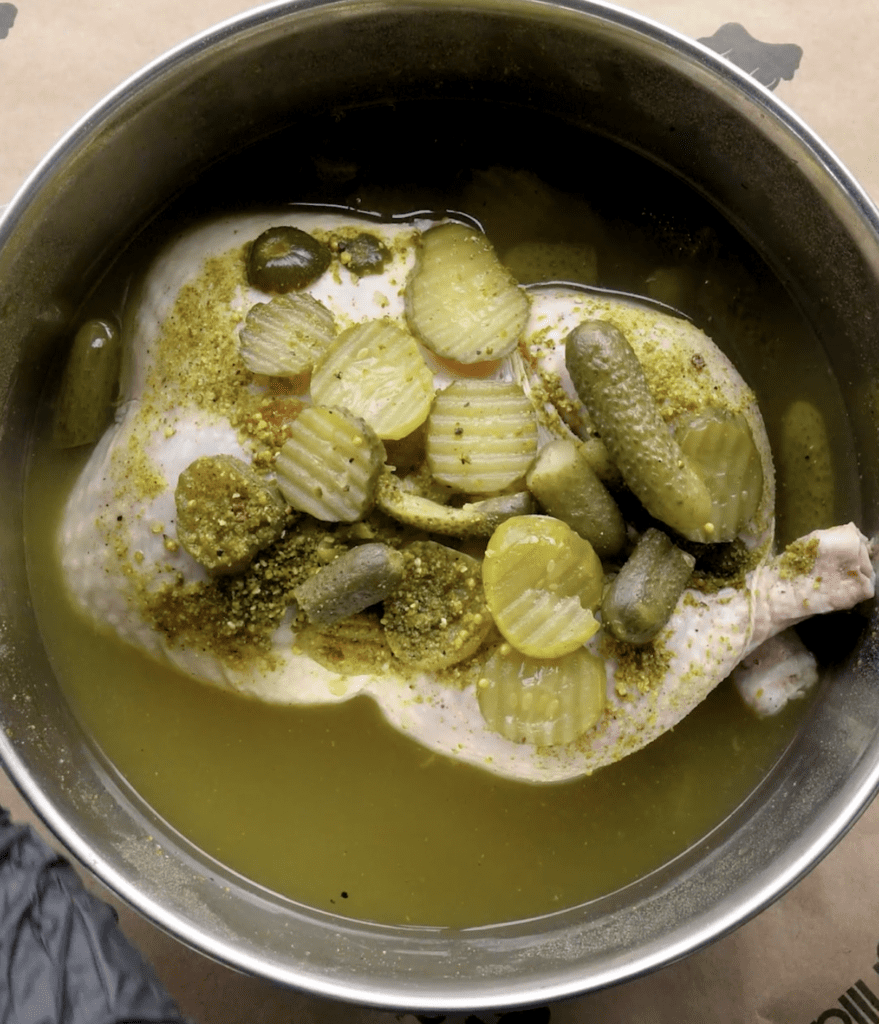 Chicken in pickle juice recipe