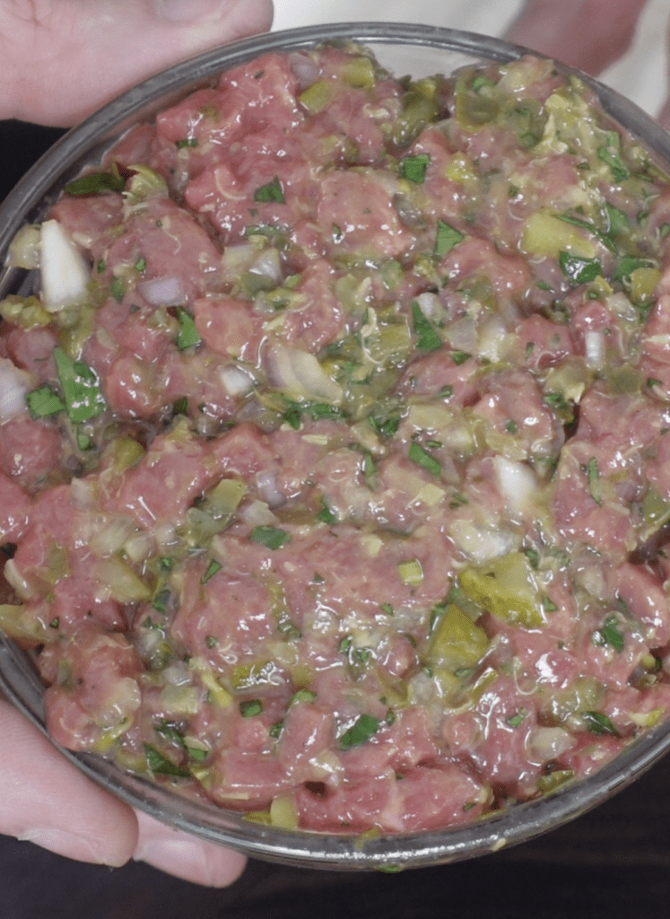 Beef Tartare in Bowl